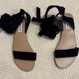 Steve Madden Black Wrap-Around Sandals